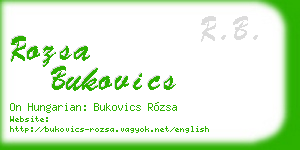 rozsa bukovics business card